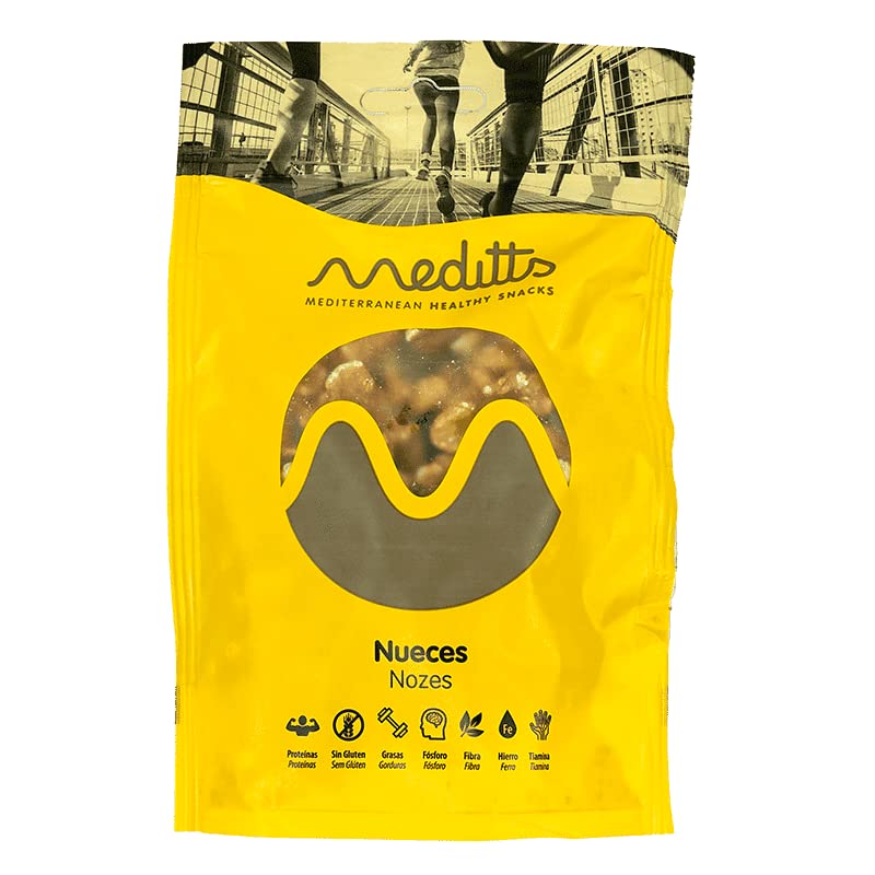 Meditts - Nueces Peladas 800 gr | Enteras y Naturales | Sin Sal ni Aditivos | Alto Contenido en Fibra y Omega 3 | Fruto Seco 100% Natural | Apto para Dietas Keto, Veganas y Vegetarianas
