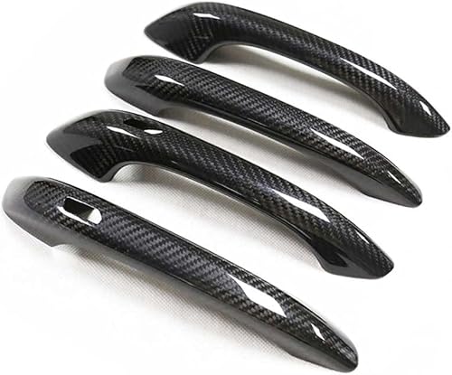 Miniatura 6 de WLKE Cubierta exterior de fibra de carbono real para manija de puerta para Porsche MACAN 2014-2022 (cuatro puertas sin acceso cómodo)