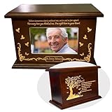 Handmade Wooden Urns for Human Ashes - Adult Male & Female - Holds Up to 260 LBS