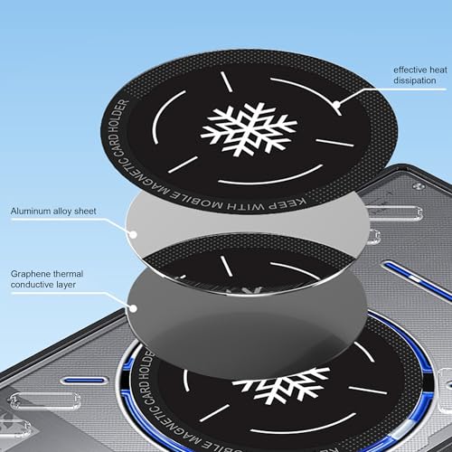 Suttkue Case Compatible for Nubia RedMagic 11 Air Magnetic Cooling Phone Cover,Flexible Graphene + PC Acrylic Clear Back Scratch-Resistant Drop-Proof with dustproof net by Suttkue - Used condition - Image 3