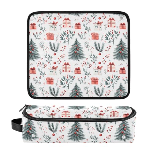 Bolsa organizadora de viaje para herramientas de cabello con diseño marmoleado acuarela, resistente al calor, para planchas, rizadores y cepillos miniatura 3