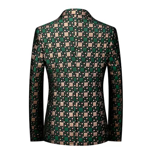 Men's Blazer Jacket Lapel Single Button Stylish Print Suitable for Stage Performances Dinners Business3
