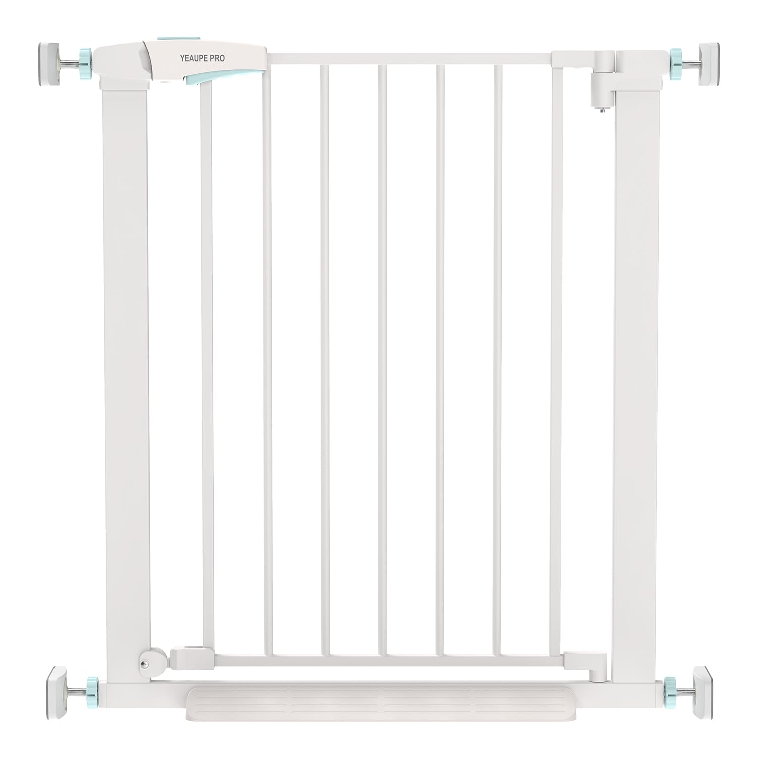YEAUPE PRO Barrière de Sécurité Enfant 74-78 cm, Barrière Escaliers Portes Pression, Double Verrouillage, Blanc