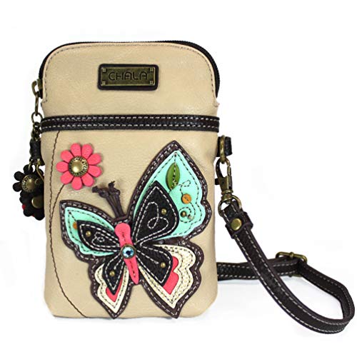Chala Handbags Collection - Gift For Butterfly Lovers (Ivory Butterfly Phone Purse)