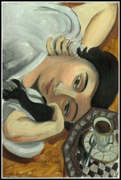 Miniatura 2 de Lorette con taza de café pintura por Henri Matisse 5D Diamond Painting Kit para adultos y niños, manualidades para decoración de pared del hogar,