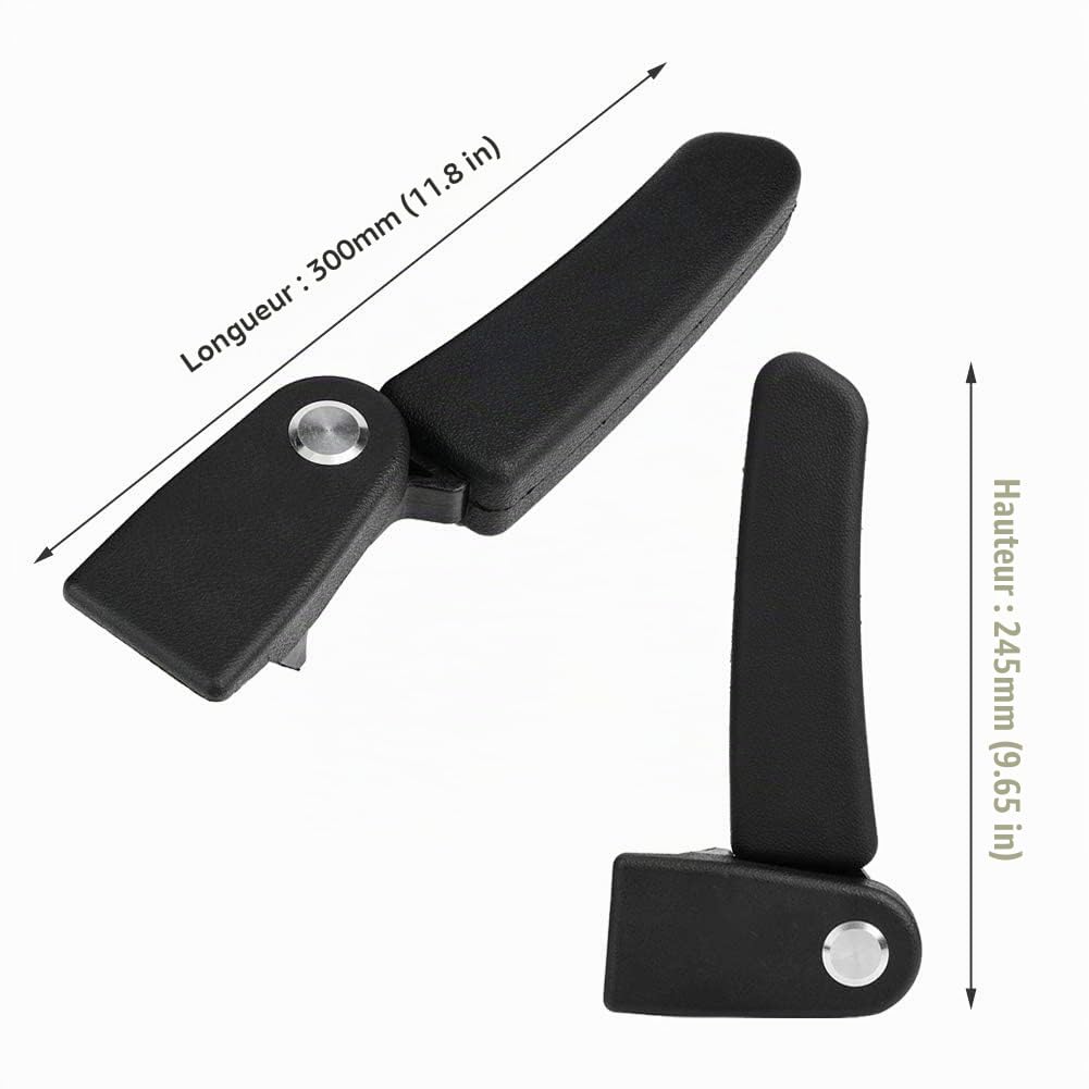 Yctze Top Case Pliant en Plastique ABS Noir - Accoudoir de Siège et Boîte Moto