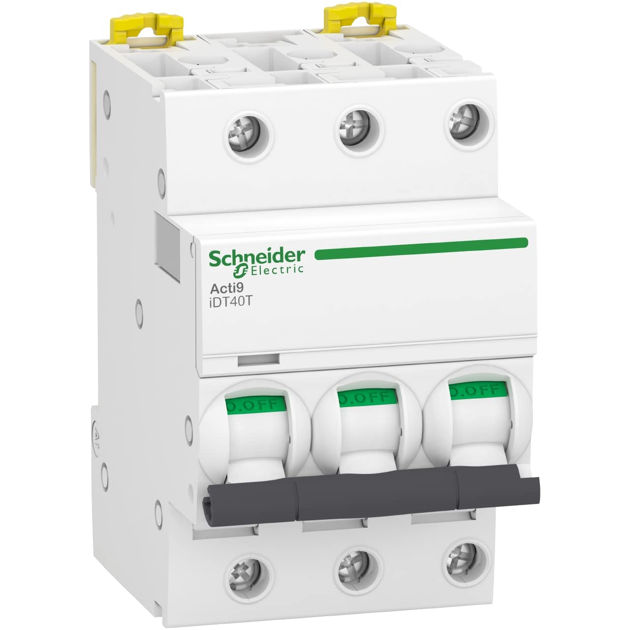 Schneider Electric - Acti9 iDT40T - disjoncteur modulaire - 3P - 10A - courbe D - 4500A/​6kA - A9P32310