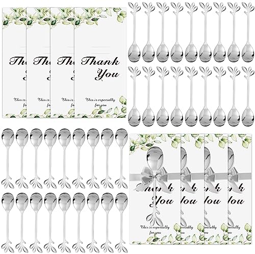 Amazon.com: Rtteri 40 Pcs Bridal Shower Favors Tea Spoons Heart Shaped ...