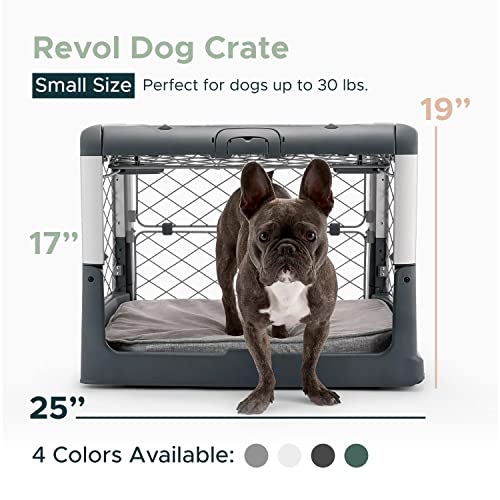 Diggs Revol Collapsible Kennel for Small Dogs, Puppies (Grey) - Image 4