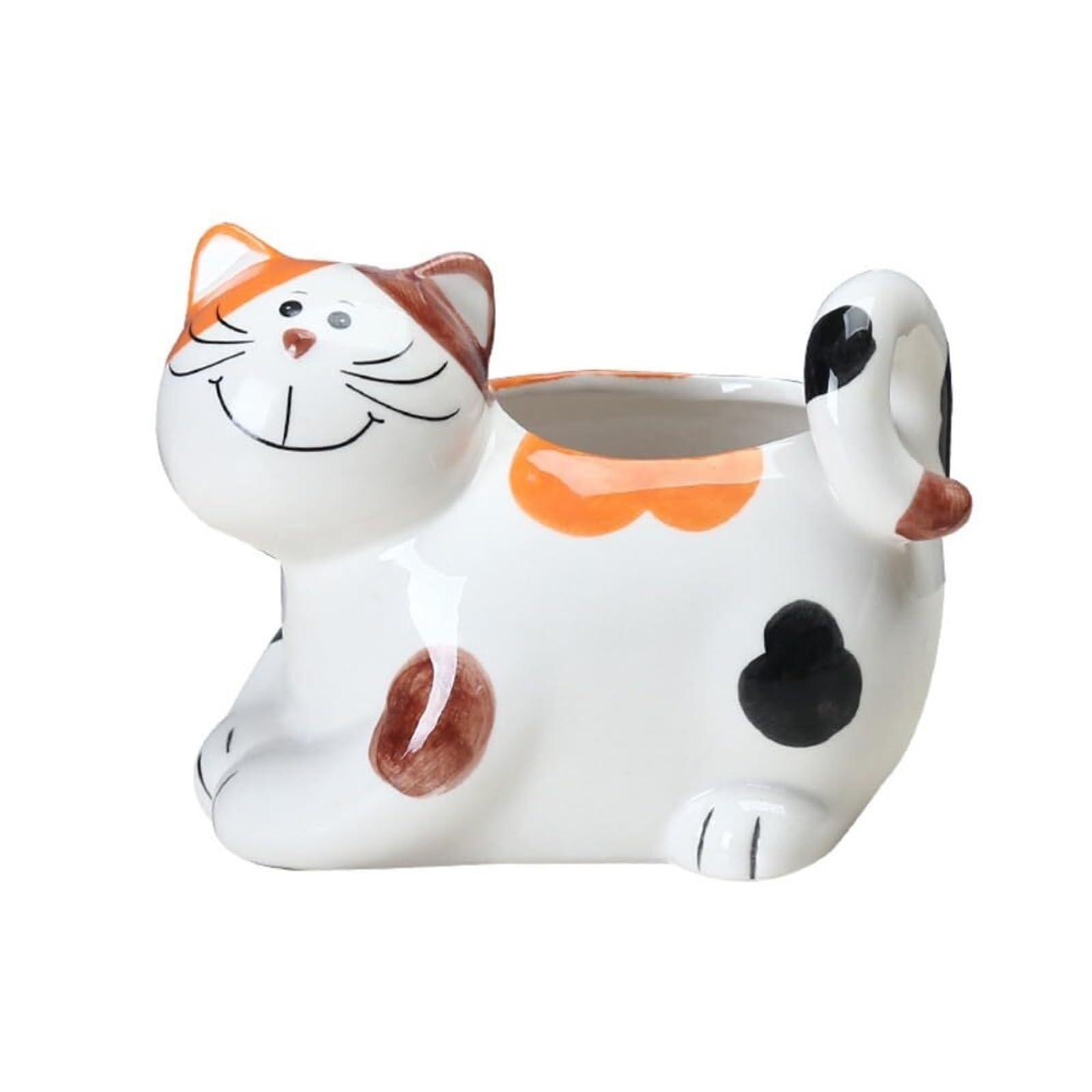 LFWFTPFKE rustic Creative Ceramic Cat Flower Pot/plants/flowers/bonsai Watering For Succulents for indoor use(A)