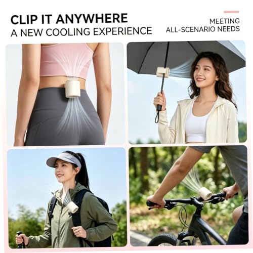 Aire acondicionado portátil tipo mini ventilador con clip y pantalla LED 8