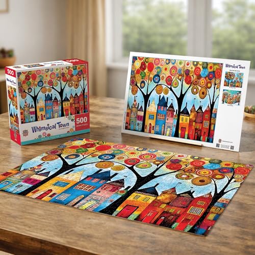 Image of MasterPieces 500 Piece Jigsaw Puzzle for Adults, Family, Or Youth - Our Neighborhood - 15 inch x 21 inch