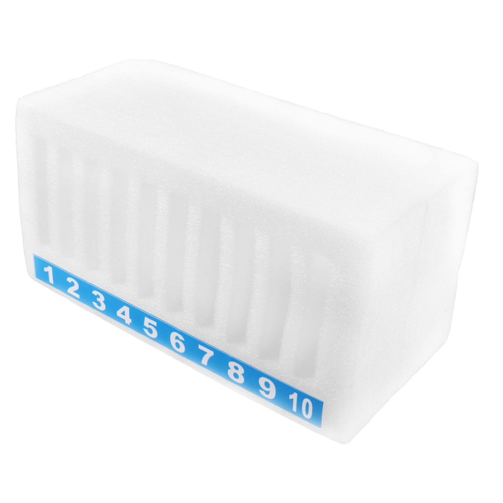 KALLORY Multi-section Desktop Organizer for Phones 10 Slots Pearl Cotton Storage Box with Dividers Classroom Cell Phone Locker and Calculator Organizer Storage Box