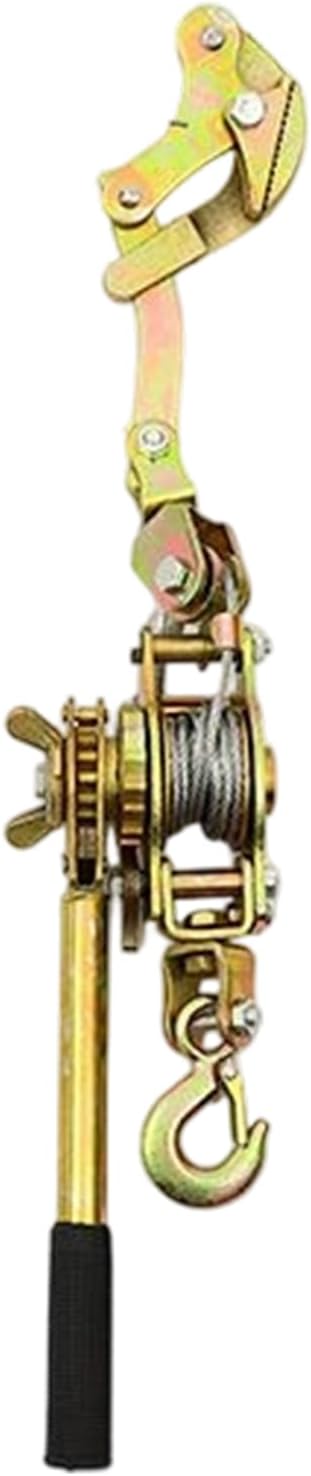 Cord Tightener | 2 Ton/1 Ton Double Hook Puller,Garden Cable Winch Tightener - for Agriculture Garden Fencing Tractor Securing Shade Outdoor Construction Site Farm