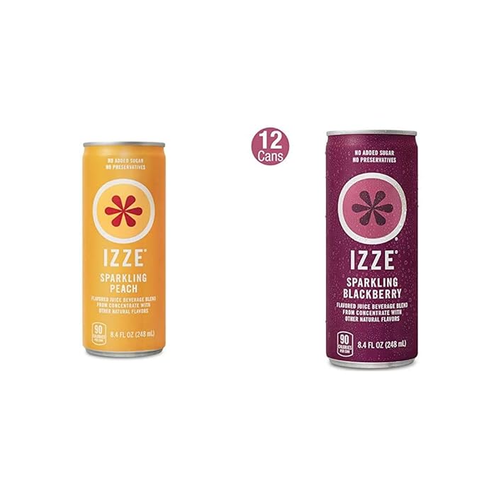 Buy IZZE Sparkling Juice, Peach, 8.4 Fl Oz (24 Count), Package may vary