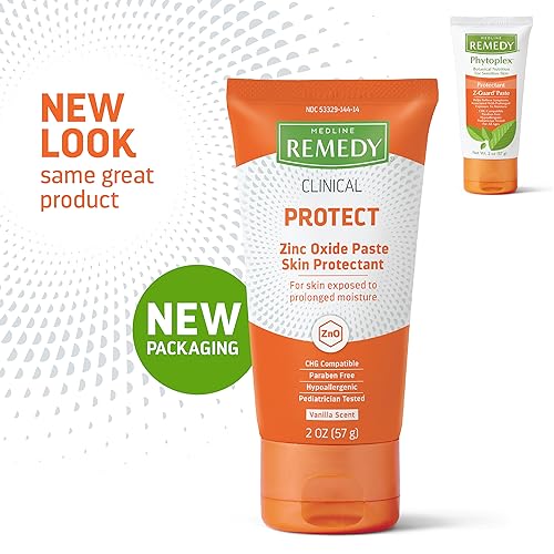 Medline Remedy Clinical Zinc Oxide Paste Skin Protectant (2 oz Tube), 24 Count, Vanilla Scent, Diaper Rash Cream, Incontinence Care, Wetness Protection, Paraben Free, Hypoallergenic, Adults, Children - Thumbnail 2