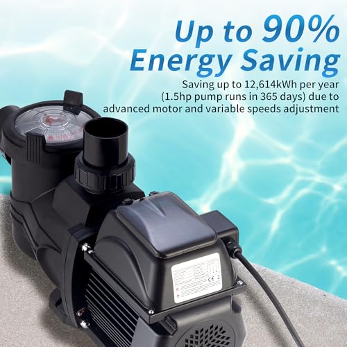 Hysum 1.5Hp Variable Speed Pool Pump With Ie4 Motor For In/Above Ground Pool thumb #4