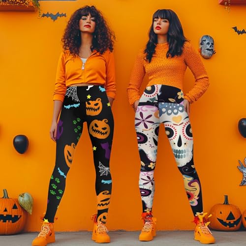 High Waisted Leggings for Women - No See Through Tummy Control Cycling Workout Yoga Pants with Pockets Reg & Plus