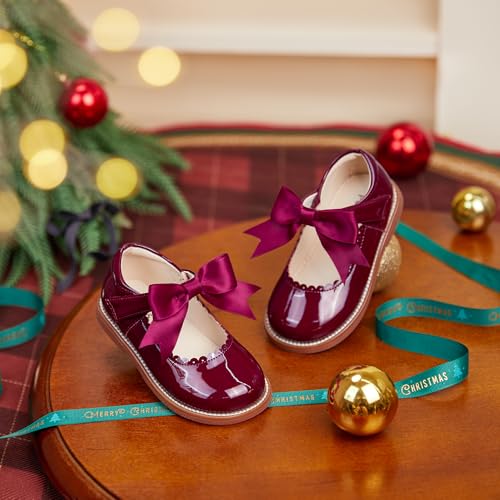 Image of Felix & Flora Toddler Little Girl Mary Jane Dress Shoes - Ballet Flats for Girl Party School Shoes