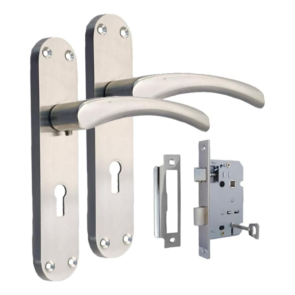 Epsom Door Handle Internal Satin Nickel Twist Door Handle Set and 3 Lever sash