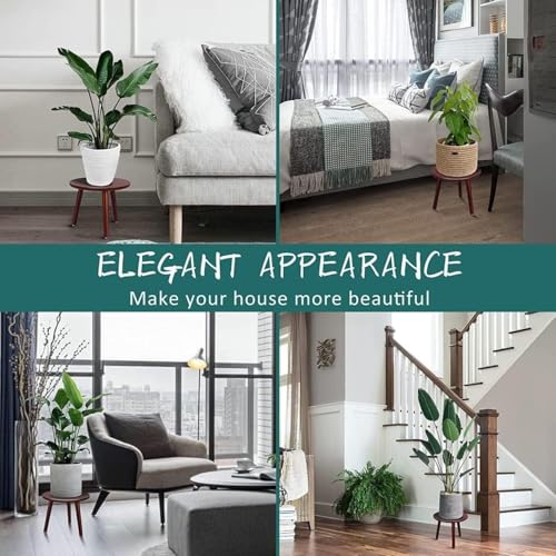 Image of WOOYNEX WOODEN Multifunctional Plant Stand - Modern Home Decor, Wood Planter Holder for Flower Pots, For Living Room Bedroom Balcony Indoor and Outdoor - Kids Stool (Natural-B)