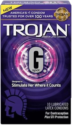 Miniatura 1 de Trojan G Spot - Condones lubricados prémium - 10 unidades