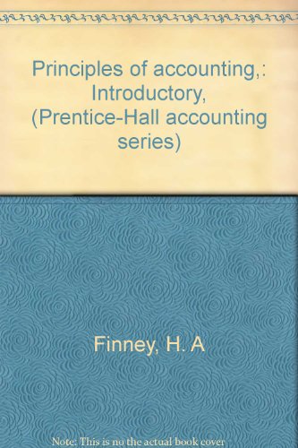 Principles of accounting,: Introductory, (Prent... B0006D8B8Y Book Cover