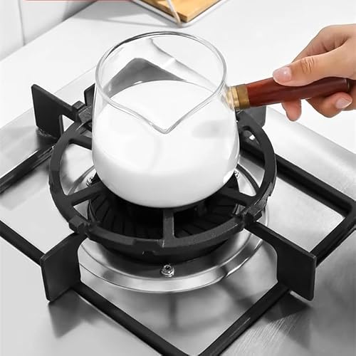 Gocoffun Cast Iron Wok Support Ring, Non Slip Gas Ring Reducer for Moka Pot Coffee Pot Small Saucepan, Reducer Ring Holder Trivets Extender for Gas Hob Stove