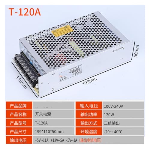 Alimentation à découpage CC T-120B 5V 12V -12V pour contrôle industriel