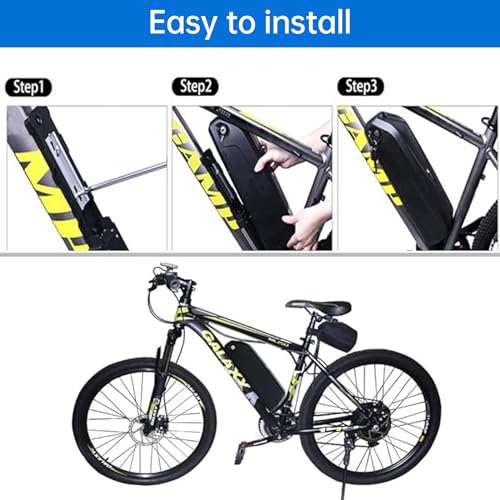 Image of 48V 14Ah Ebike Battery Hailong Down Tube Lithium E-Bike Batteries with Adapter - 30A BMS, Fits 250W-1000W Motors, Replacement for Rad Power Electric Bike Battery