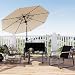 Koioplie 4-Teiliges Outdoor Gartenmöbel Set Aus Stahl – Wetterfestes Von Balkonmöbel, Sofa, 2 Sessel & Glastisch Langlebig, Einfache Montage – Für Garten, Balkon Oder Terrasse