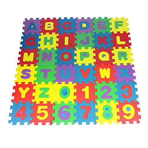 36Pcs Mini Number Alphabet Foam Puzzle - Child Alphabet Puzzle, Kids Educational Toy, Holiday Party Gift For Family Students Children Kids #TOP1