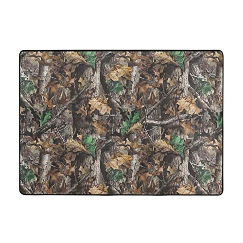 Cold Tree Camouflage Print Carpet 80X58In,Modern Area Rugs Non-Slip For Living Room Bedroom #TOP8