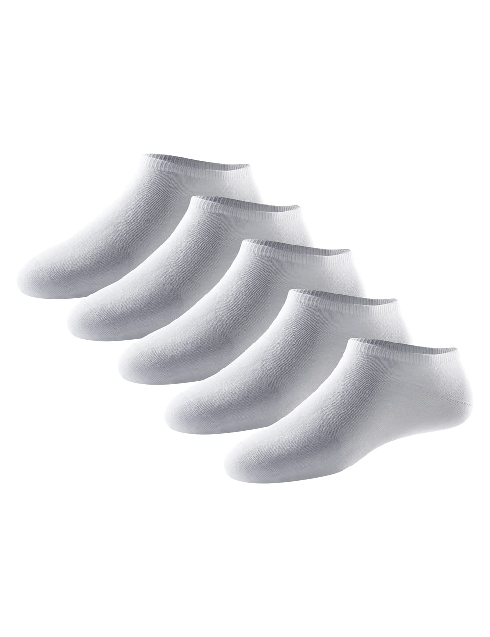 Schiesser Men's Herren 5 PACK Sneaker Socken Füßlinge Sportsocken - Stay Fresh Socks, Weiß, 43/46