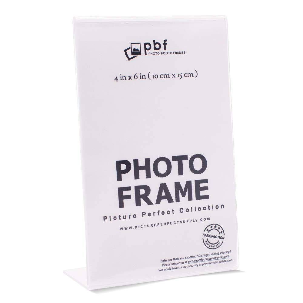 pbf PHOTO BOOTH FRAMES Pack of 4 x6 Acrylic Picture Sign Holders 4x6 Vertical (12)