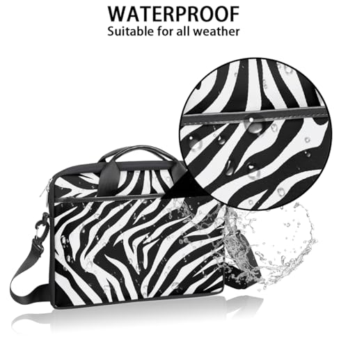 Funda para laptop de 15 pulgadas con estampado rayado Zebra miniatura 3