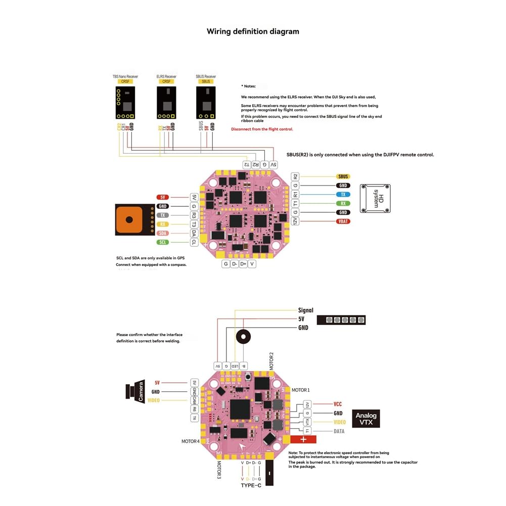 H743 AIO 25A 2-4S 25x25mm Flight Controller STM32H743 per Drone RC FPV Freestyle da 2-3 Pollici