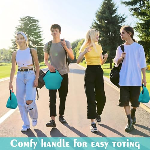 image for Dansydaisy 2 Pcs Neoprene Lunch Bags Insulated Tote Bag with Zipper Re