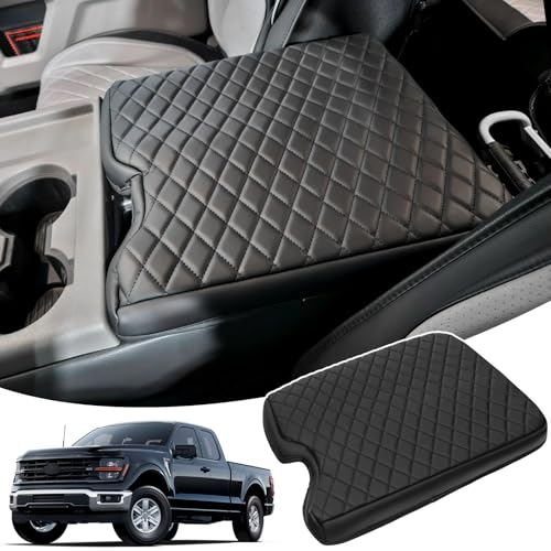 Image of Center Console Armrest Cover Compatible with Ford F150 2015-2025, 2017-2025 F250 F350 F450(for Jump Seat Only)