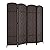 RHF 6 ft.Tall Room Divider, Room Dividers and Folding Privacy Screens, 15.7" Privacy Screen 4 Panels Room Divider Wall Partition, Dark Coffee
