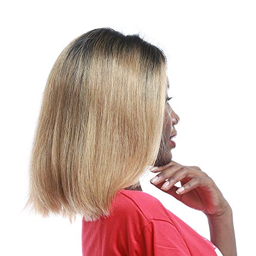 Bigsophy Lace Front Wigs Blonde Bob 13x6 Human Hair Wigs For Black Women Brazilian Wigs Virgin Wigs Remy Wigs Pre Plucked Blonde Color(150% Density 12Inch)