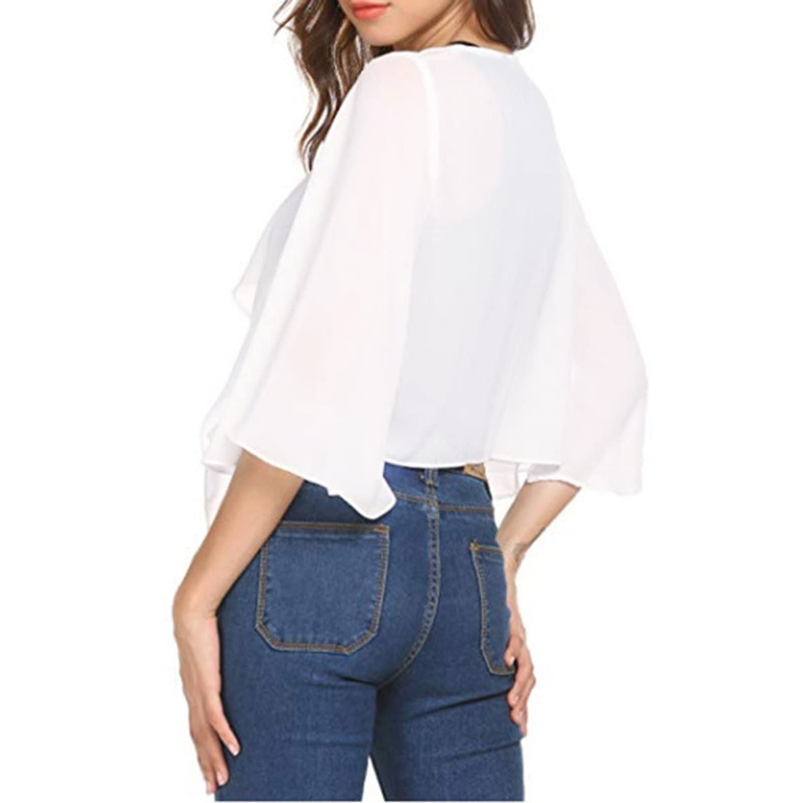 Gilet Court Femme Casual Avec Poches Devant Ouvert Manteau