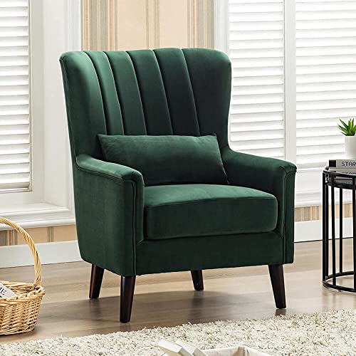 Image of Chair Armchair Single Sofa Chair for Small Apartments, Living Room or Bedroom Chair (Set of 2 Chairs) (Set of 2 Green)