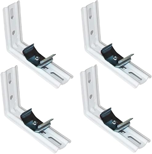 Soporte L 4 clips verticales para persianas verticales con ancho de barandilla de 1-12 pulgadas (1.496 in) montaje exterior