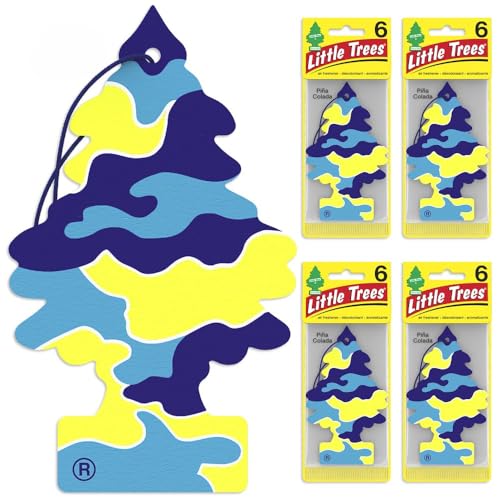 Image of LITTLE TREES Car Air Freshener | Hanging Tree Provides Long Lasting Scent for Auto and Home | 4 Air Fresheners |Pina Colada (Pack of 36)