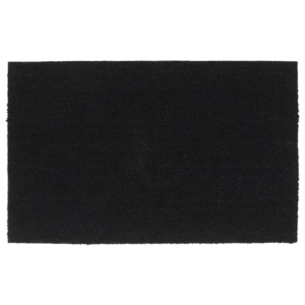 Wycieraczka czarna, 50 x 80 cm, włókno kokosowe, wycieraczka do wewnątrz i na zewnątrz, gumowa mata podkładowa, antypoślizgowa mata wejściowa, skrobaczka do butów, super chłonna mata pod drzwi