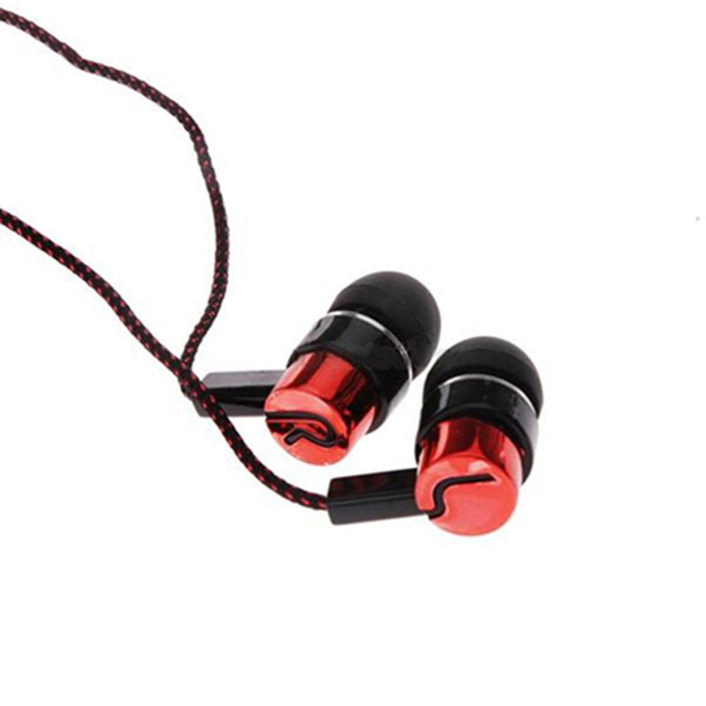 Gemini_mall® Noise Isolating in Ear Headphones Stereo Earphones for iPhone, iPad, iPod, Samsung Smartphones and Tablets (Red)