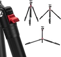 Vista 3 de Trípode para cámara, trípodes y monopies Cavix de 62.2 pulgadas, soporte de trípode para cámara DSLR, monopie desmontable, trípode de viaje plegable