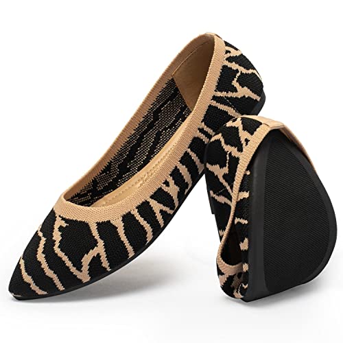 katliu Women's Flats Knit Comfort Pointed Toe Ballet Flats...