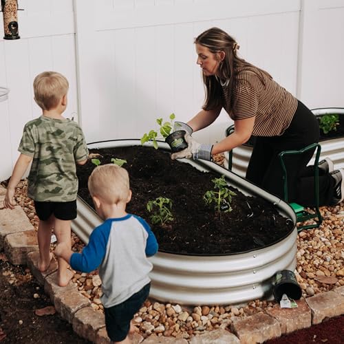 Image of Backyard Expressions Garden Kneeler & Seat - 2-in-1 Garden Stool and Kneeler, Foldable Gardening Bench with Cushioned Pad for Weeding, Planting & Yard Work